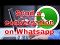 How to Send a Conversation on WhatsApp on Email