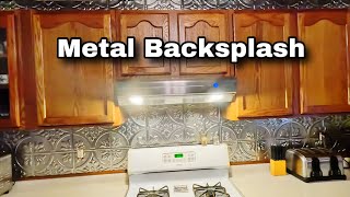 Installing Metal Backsplash DIY