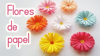 Flores de papel fáciles Margaritas de papel - Innova Manualidades