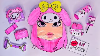 Roblox Sanrio My Melody Blind bag 💖 ASMR Paper Diy 💖 Makeup and Skincare Baddie