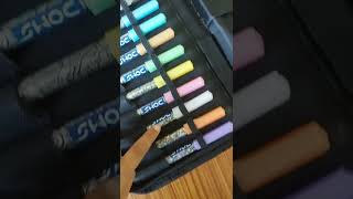 unboxing doms metallic brush pen traveling kit with zip case