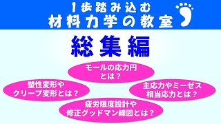 【総集編】モールの応力円、主応力、ミーゼス相当応力、衝撃応力、接触応力、疲労強度など、材料力学をより踏み込んで理解しよう！【1歩踏みこむ材料力学の教室】