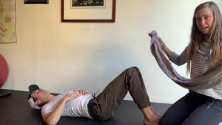 Lumbar towel traction