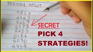 Secret Pick 4 Lottery Strategies to identify the Winning Numbers!