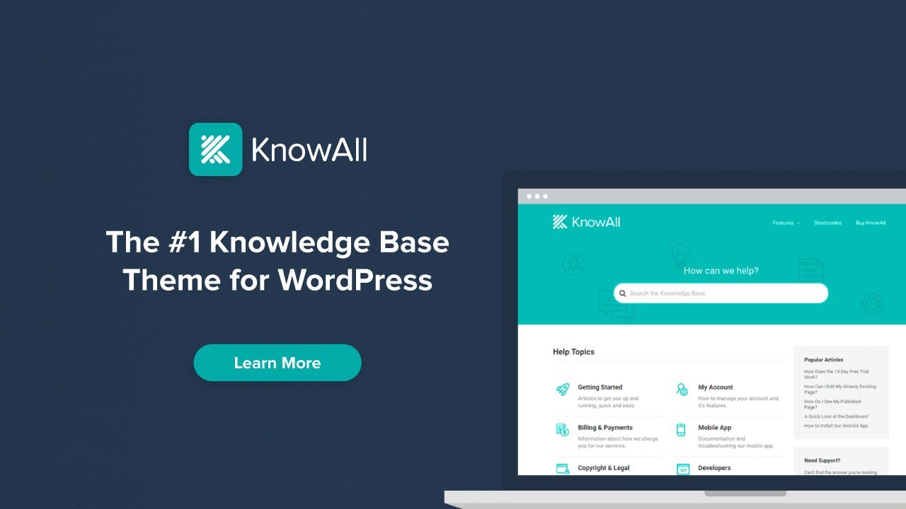 Create A Knowledge Base On WordPress With KnowAll - YouTube