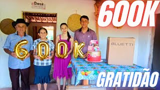 SÍTIO COM ENERGIA COMEMORANDO 600K COM CHAVE DE OURO GRANDE PRESENTE DA BLUETTI PRA GENTE VEJAM SÓ