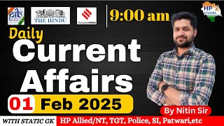 01 feb 2025 Current Affairs | Daily Current Affairs | Simplified Way | HAS,  Allied/NT, TGT, Police