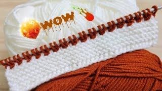 Only Two Row knitting design pattern in hindi दो सिलाई और दो रंगों दो फंदों का डिजाइन।