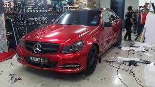 full wrap kereta / mobil mercedes benz