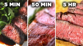 5-Minute Vs. 50-Minute Vs. 5-Hour Steak • Tasty
