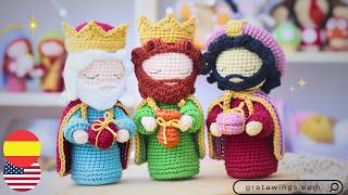 Cómo Tejer a Los Tres Reyes Magos a Crochet: Amigurumis Fáciles y Mágicos @gretawings