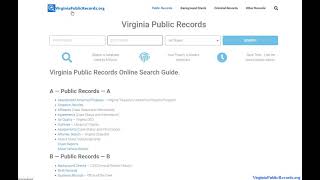 Virginia Public Records (Search Using A Massive List Of Public Databases Online).