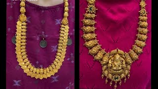 ನೋಡಿ ಕೇವಲ 20,30ಗ್ರಾಂ👍👌ಹರ ನೆಕ್ಲೆಸ್ ಡಿಸೈನ್ಸ್/latest gold necklace design/#antique #haram #viral #short