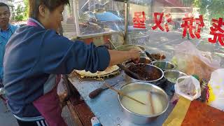 China-Shandong-Jinan 1 USD Famous Thin Bread Street Bread . Hygiene Compromised though