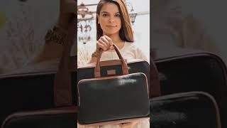 Jet Black Laptop Bag from Zouk