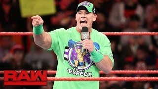 John Cena wants The Undertaker to return for one more match at WrestleMania: Raw, March 12, 2018