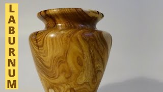 Wood turning -  A beautiful Laburnum vase