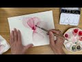 how to start painting flowers in transparent technique