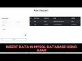 Insert and Fetch Data From the MySQLi Database Using Ajax PHP - Part - 01