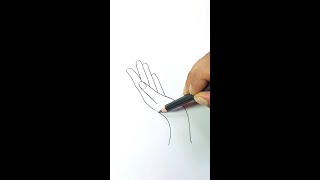 How to draw a beautiful hand. Cute hand drawing. #shorts #drawing #trending