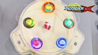 achilles DARK power against  DB beyblade  LEGENDS in real life | pocket toon