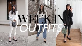 WEEK IN OUTFITS: ミニマリストスタイルのカラーパレットに色を組み込む方法