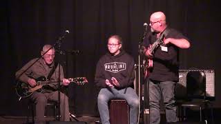 Chris Waddell and Bill Risinger picking at the MerleTravis Music Center with, Chris' son Quinton