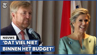 Koning maakt alcoholgrap tijdens speech