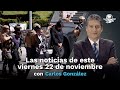 Las noticias más importantes de este viernes 22 de noviembre