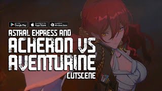 Astral Express and Acheron vs Aventurine (Cutscene) - HSR