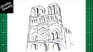 How to Draw The Notre Dame Cathedral