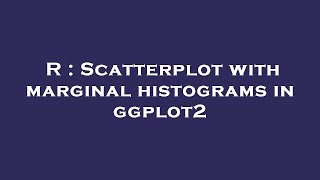 R : Scatterplot with marginal histograms in ggplot2