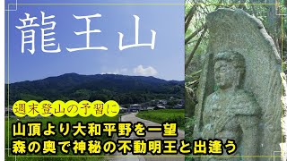 【4K 龍王山 登山】歴史あふれる山辺の道から見上げるあの山に登ってみたら絶景が。カッコイイ不動明王像と森の奥地で対峙する体験。