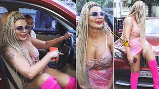 BOLLYWOOD DANCER RAKHI SAWANT HOT VISUALS WITH HER NEW BMW CAR | TT