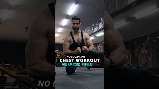 🏋️‍♂️✅ Build Muscular Chest Without EQUIPMENT!! #shorts