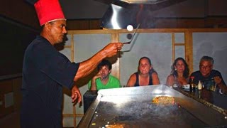 Hibachi Chef's Egg Tossing Trick