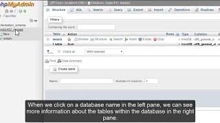 phpMyAdmin Tools - Database and phpMyAdmin Overview
