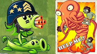 PvZ2 Challenge: All Plants Power-up Vs Octo Zombie's Octopus in Plants vs. Zombies 2