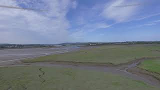 Penclawdd to Loughor Bridge by drone, The Gower, Swansea