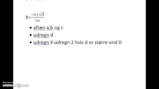 hvordan finder man rødder i et anden grads polynomium