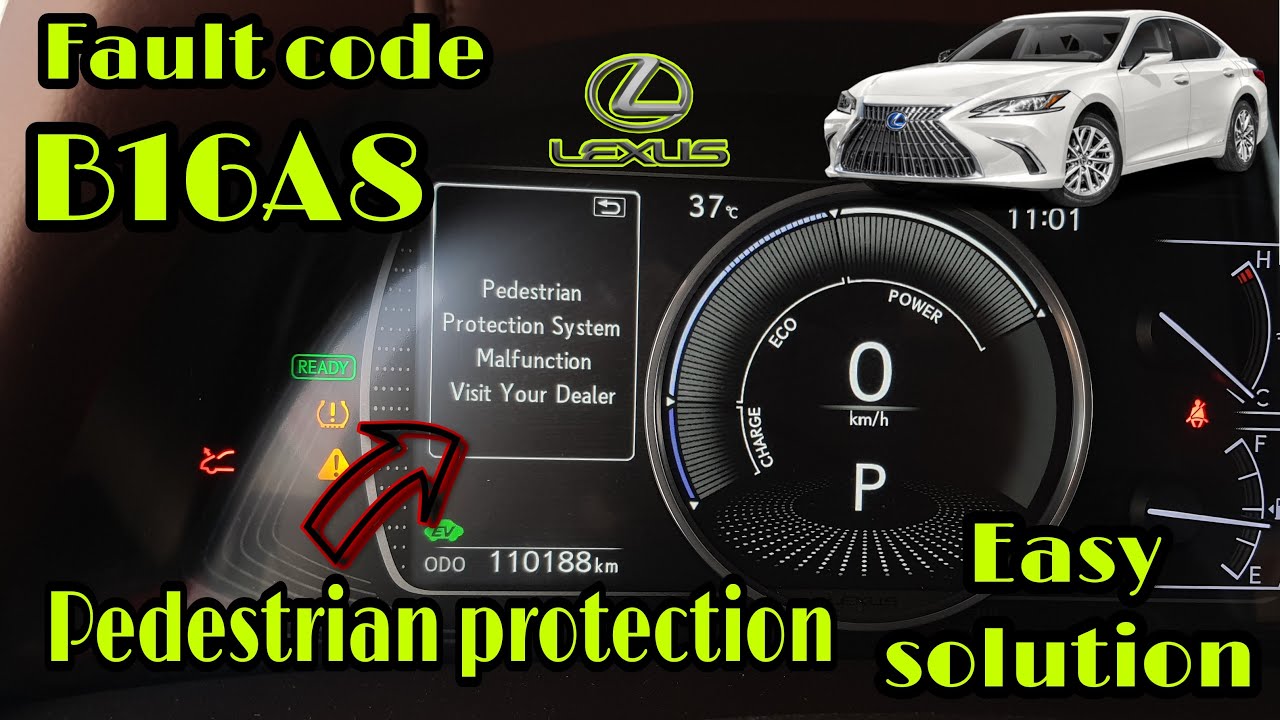 LEXUS Pedestrian Protection Malfunction EASY SOLUTION, B16A8 - YouTube