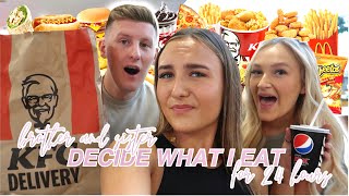 BROTHER DECIDES WHAT I EAT FOR 24 HOURS!