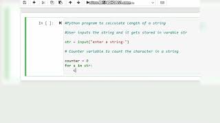 Python Program To calculate length of a String | Python | Programming Solutions