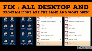 Fix All Desktop Icons Changed to Same icon and Wont Open