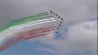 The Frecce Tricolori Produce The Largest Italian Flag At RIAT 2013