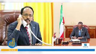 MW Farmaajo oo qadka Taleefanka kula hadlay MW Muuse Biixi.