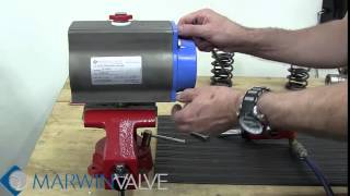 How to Change from Spring Return to Double Acting on a Pneumatic Actuator - Marwin Valve UT Series