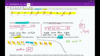 MDM4U 2.5 Measures of Central Tendency