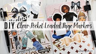 DIY Clear Pocket Loaded Page Markers for Traveler's Notebooks | Scrapcraftastic