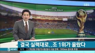 [월드컵] 조별 리그 1위팀 모두 8강 진출..."이변은 없었다" (SBS8뉴스|2014.7.2)